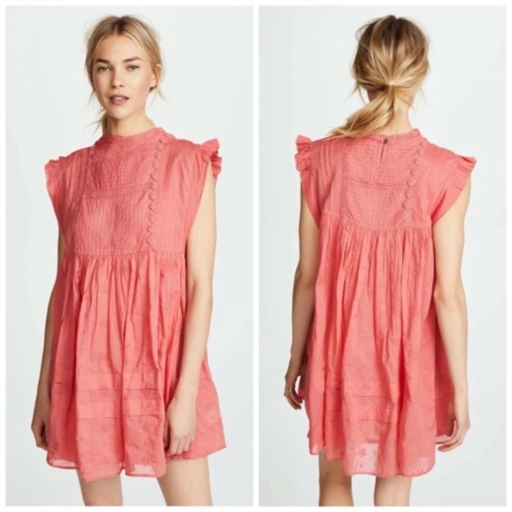 Free People Nobody like you embroidered mini dress